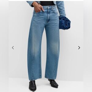 MOTHER “The Half Pipe Flood" jeans in faded light-wash denim